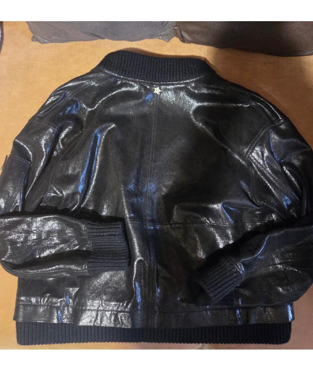 LORENA ANTONIAZZI Черная кожаная куртка, фото 2