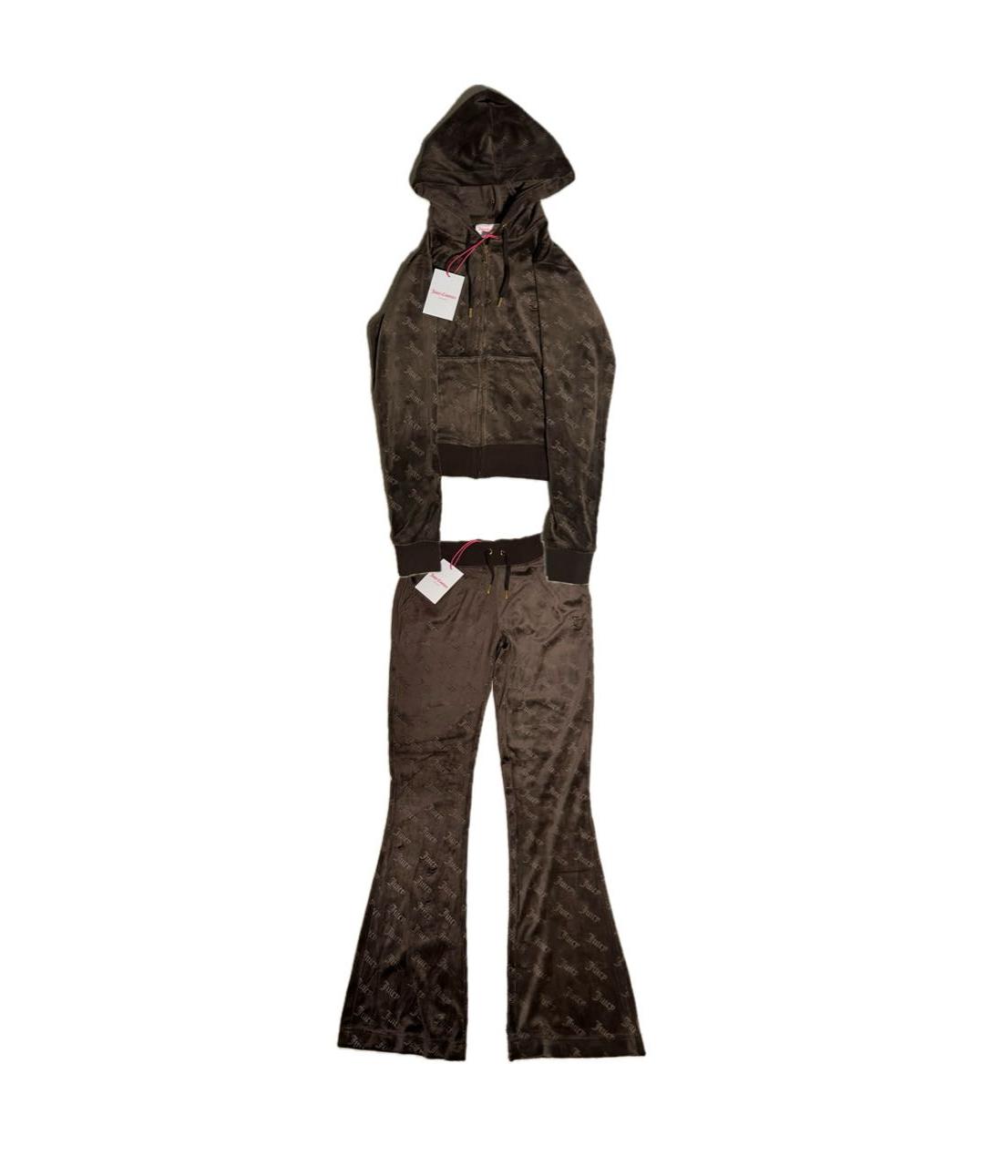JUICY COUTURE Коричневый велюровый спортивные костюмы, фото 1