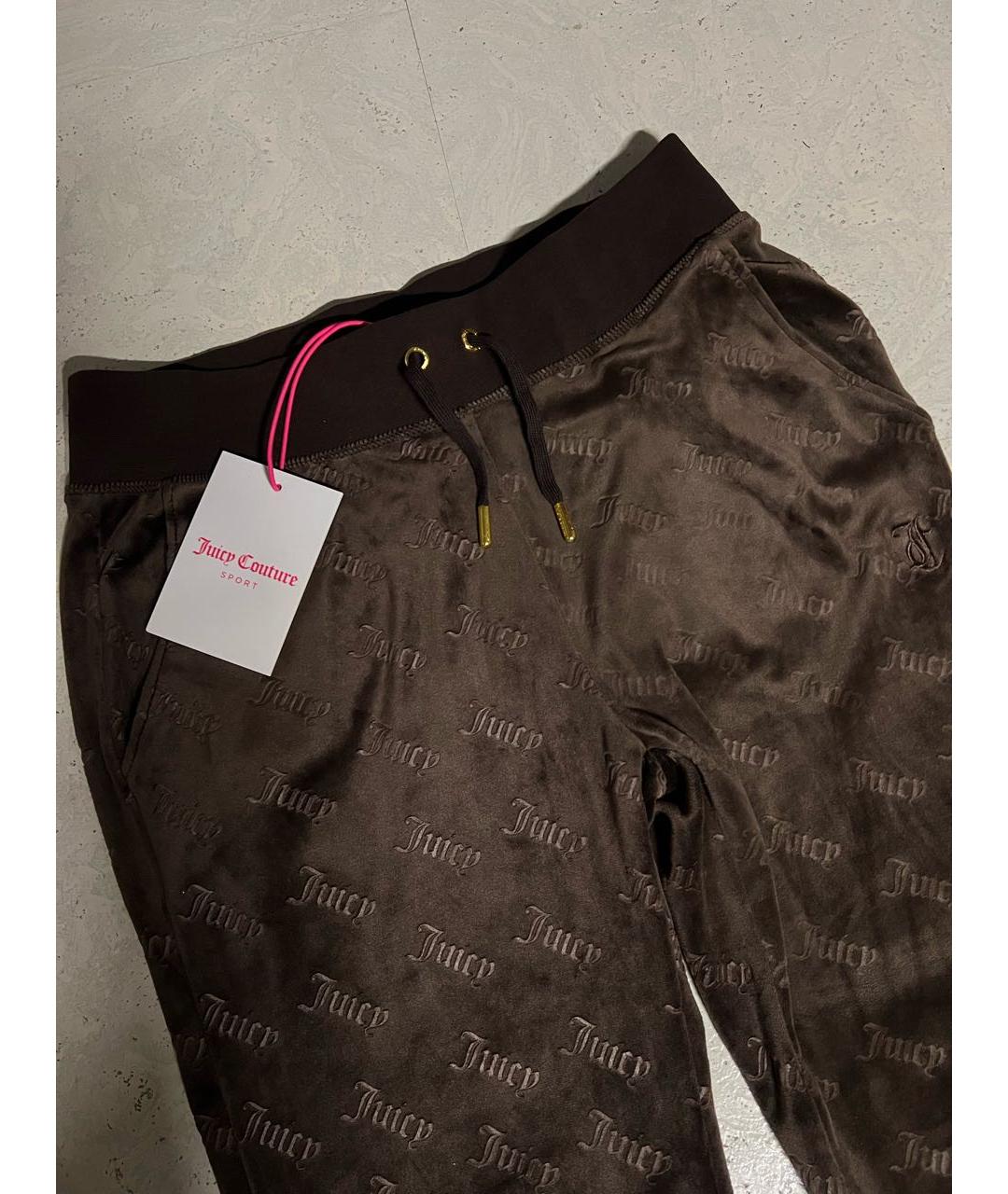 JUICY COUTURE Коричневый велюровый спортивные костюмы, фото 5