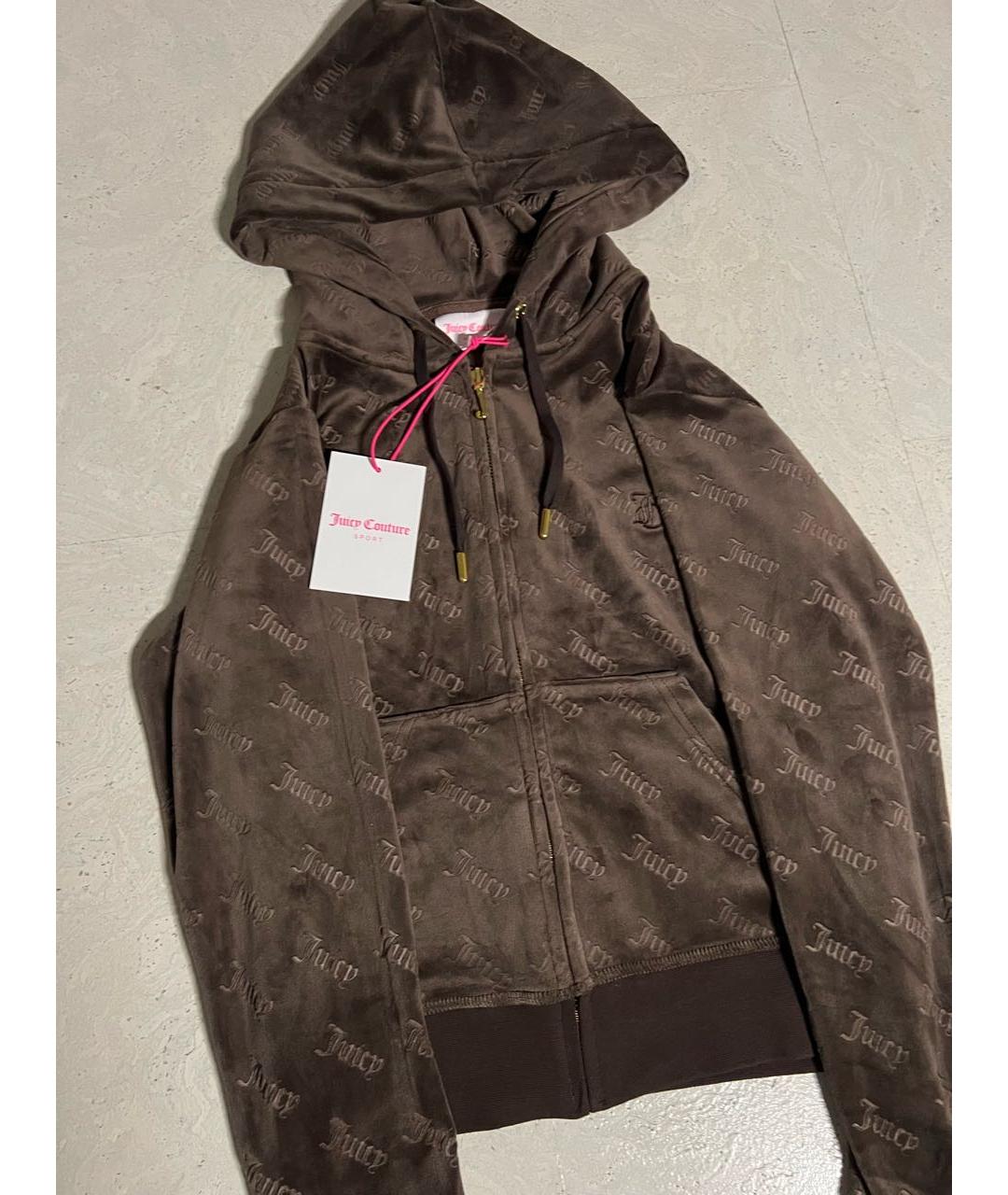 JUICY COUTURE Коричневый велюровый спортивные костюмы, фото 2