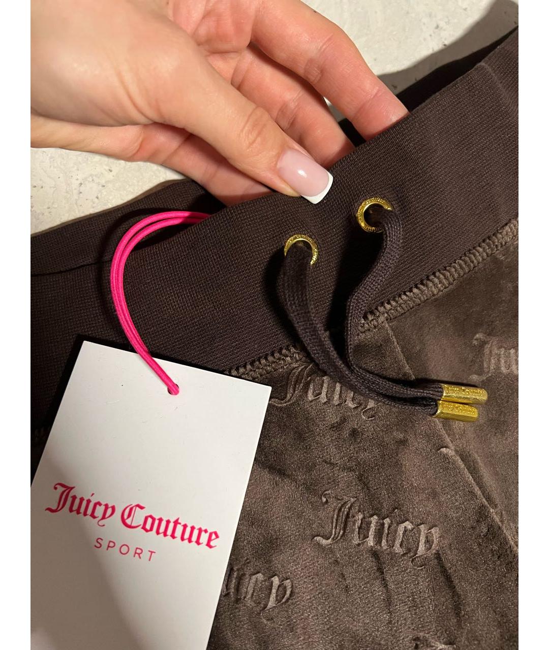 JUICY COUTURE Коричневый велюровый спортивные костюмы, фото 7
