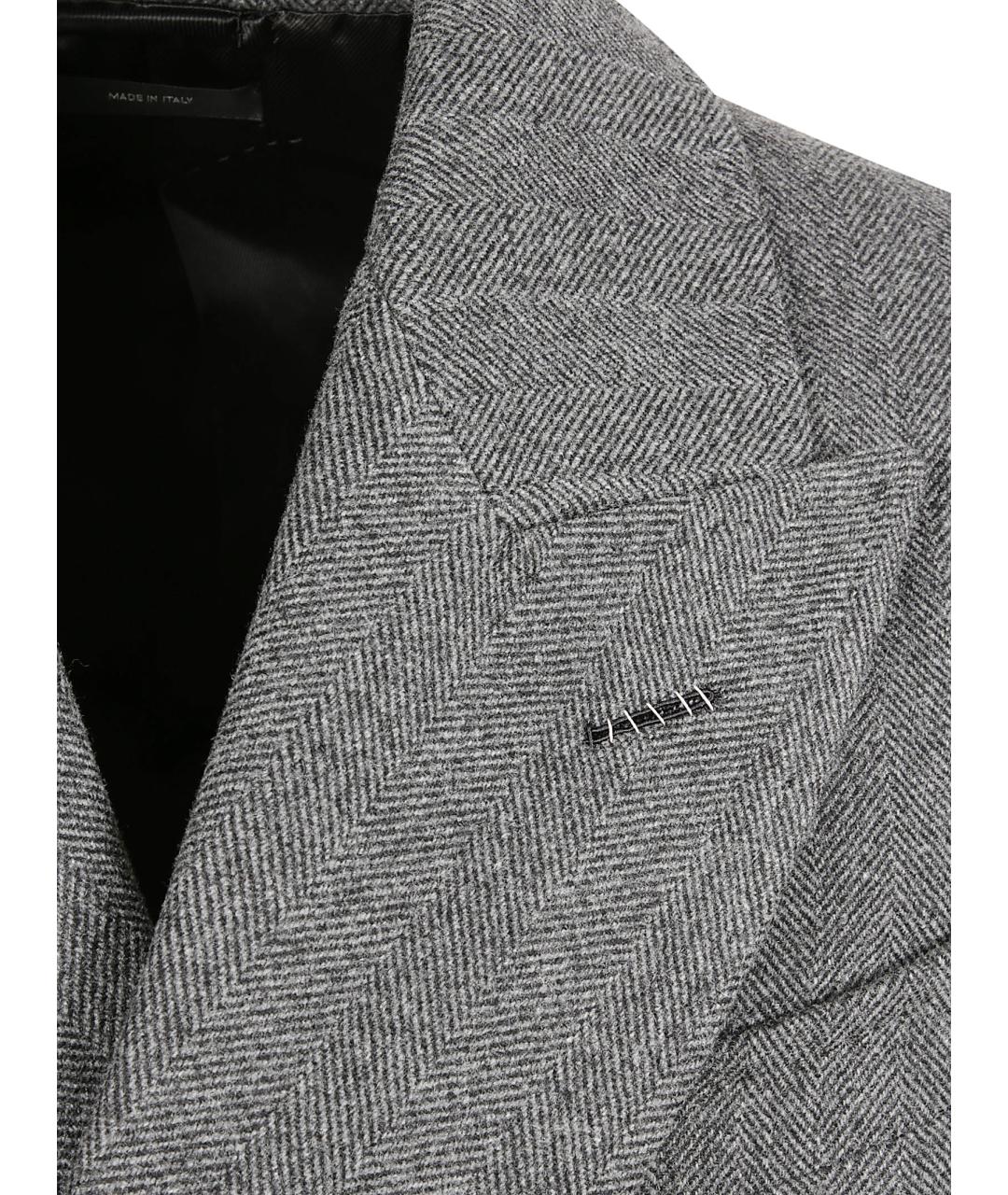 TOM FORD Серое шерстяное пальто, фото 2