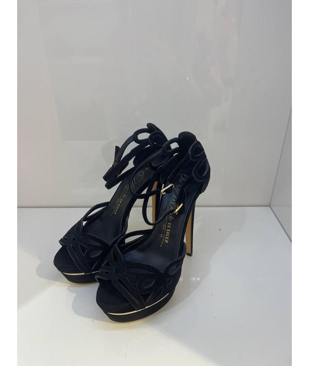 LE SILLA Черные кожаные босоножки, фото 3