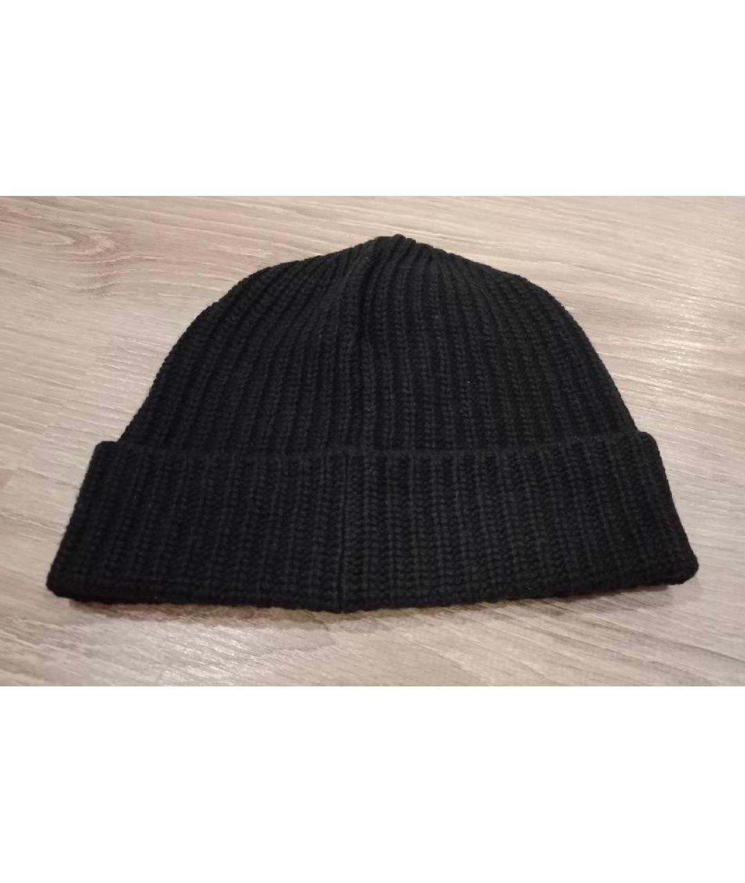 STONE ISLAND Черная шерстяная шапка, фото 2