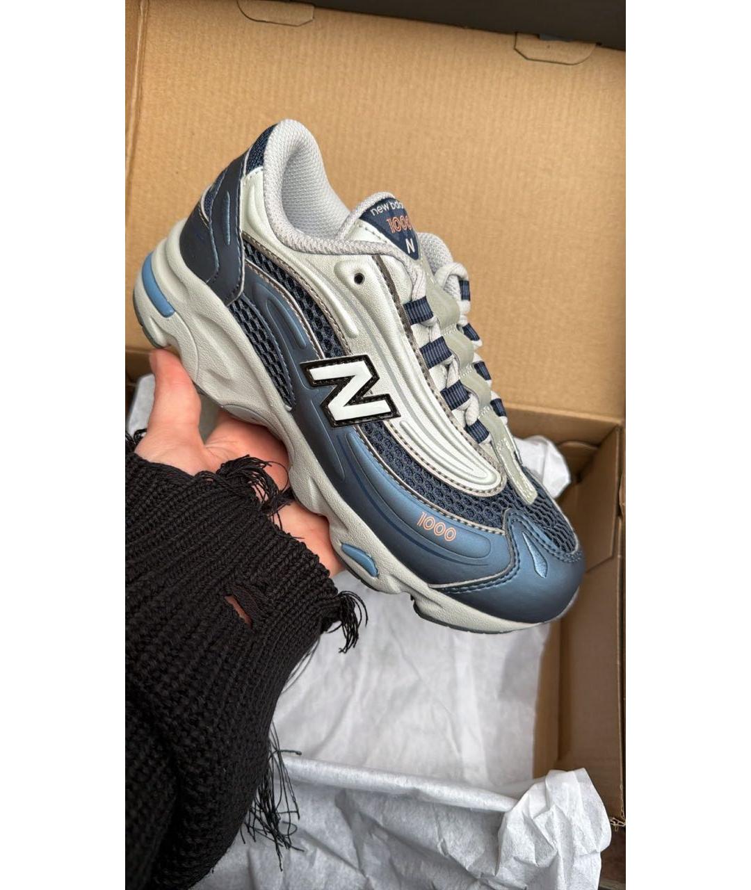 NEW BALANCE Синие кожаные кеды, фото 2