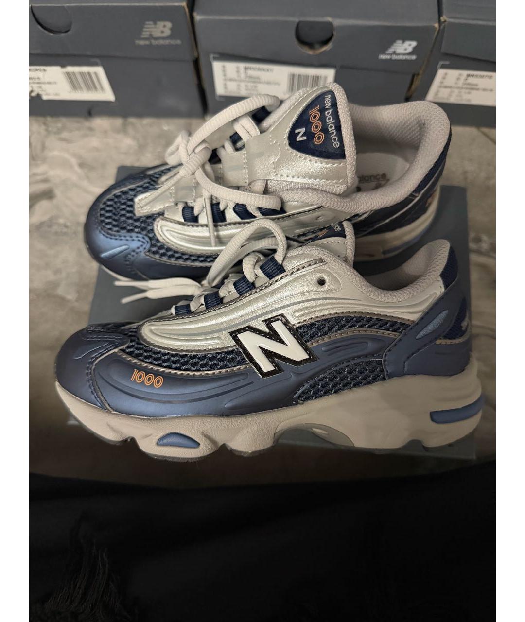 NEW BALANCE Синие кожаные кеды, фото 3