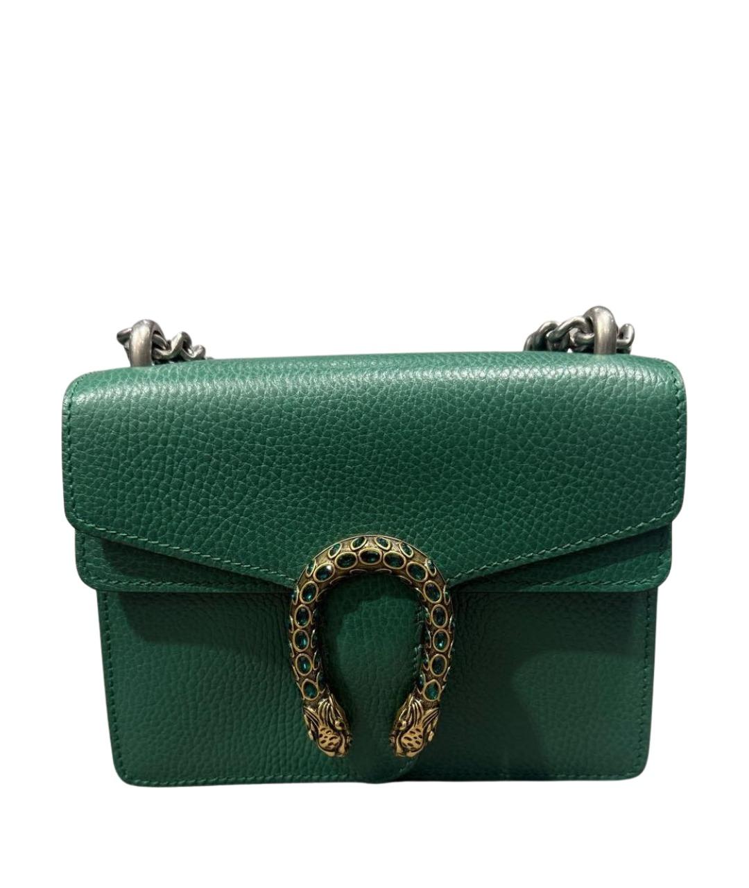 GUCCI Зеленая кожаная сумка через плечо, фото 1