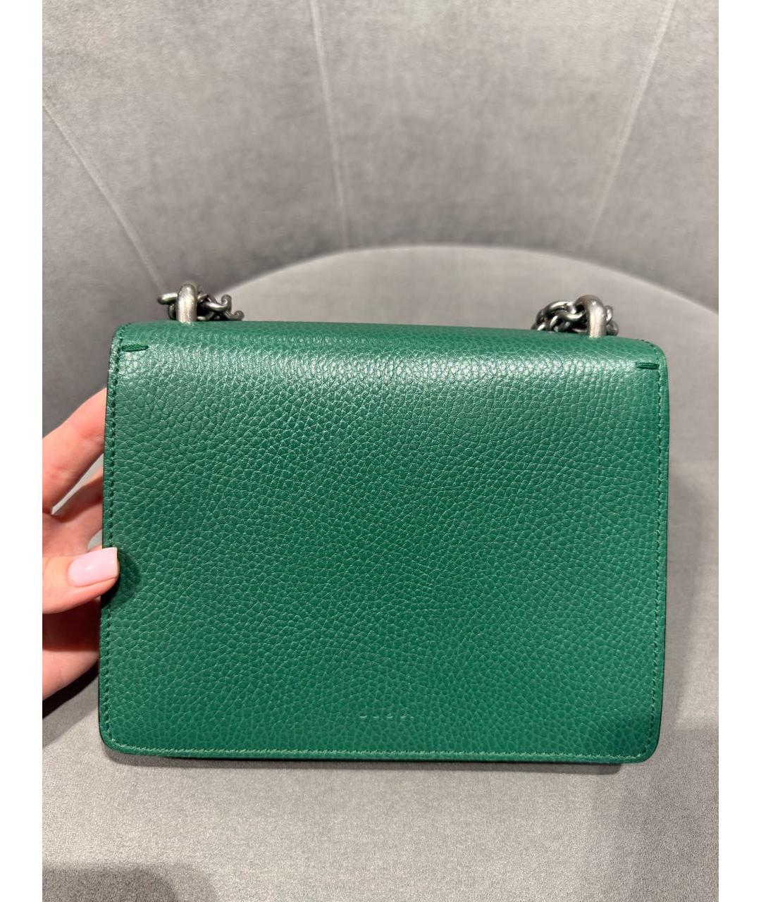 GUCCI Зеленая кожаная сумка через плечо, фото 5