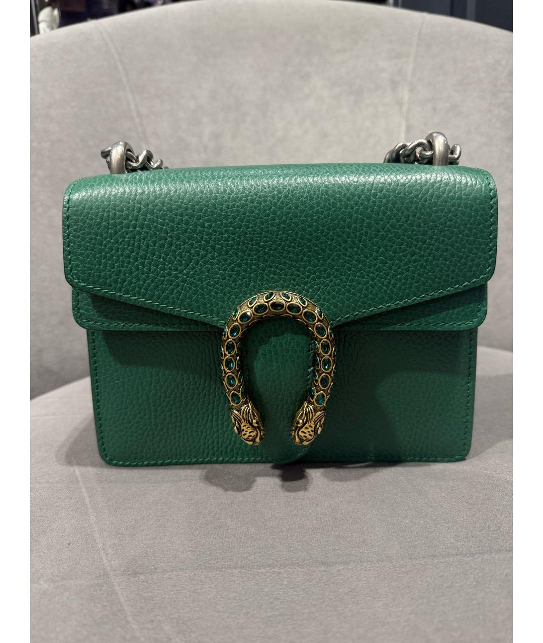 GUCCI Зеленая кожаная сумка через плечо, фото 7
