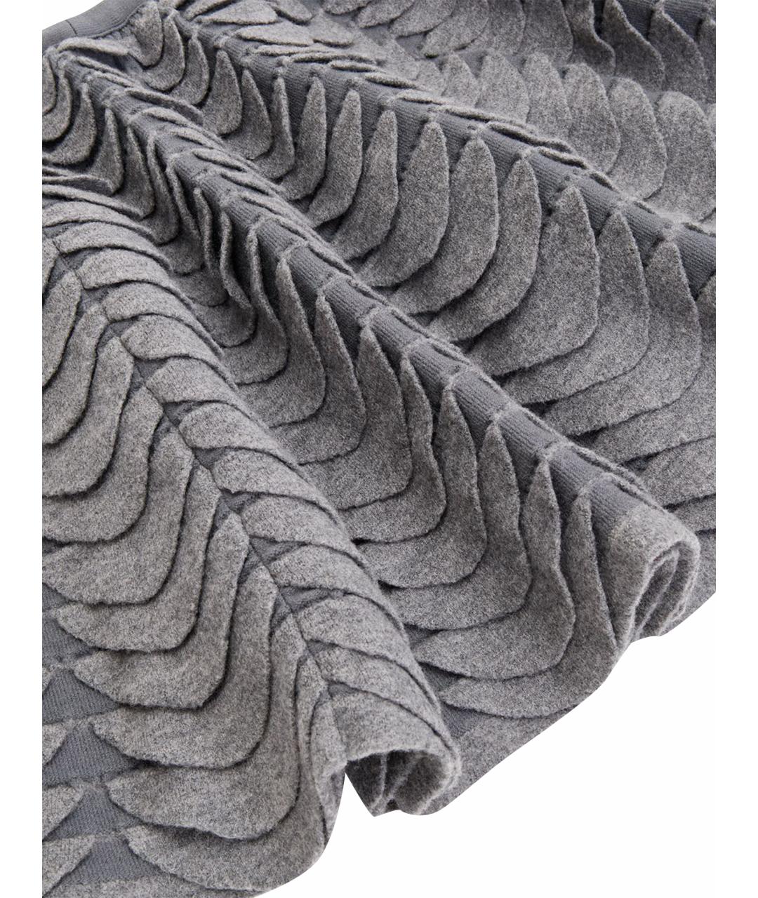 ALAIA Серая шелковая юбка мини, фото 5