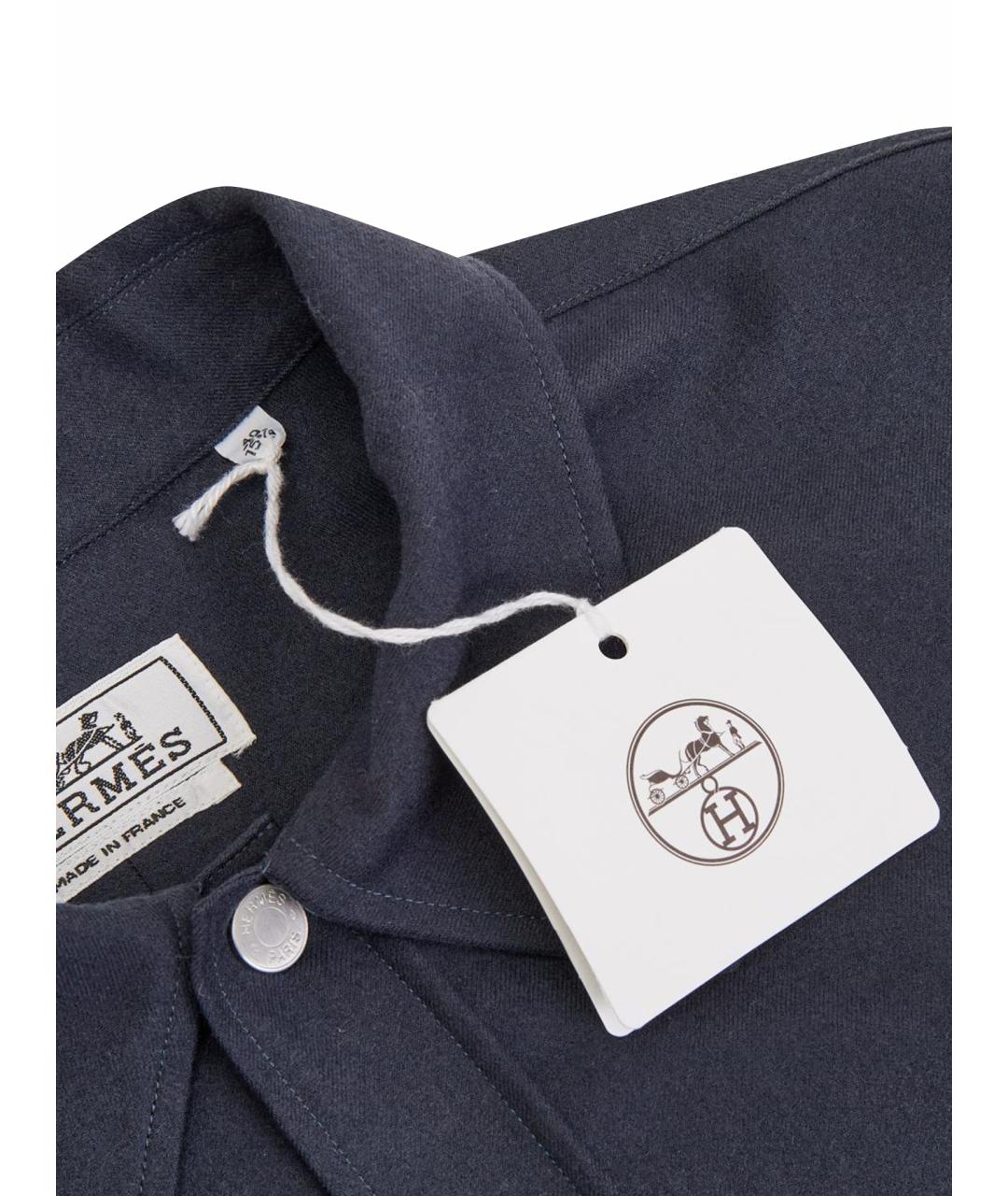 HERMES Синяя шерстяная куртка, фото 4