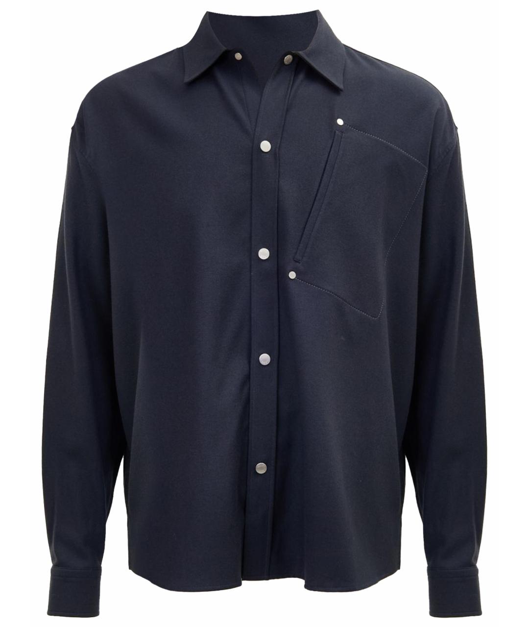 HERMES Синяя шерстяная куртка, фото 1