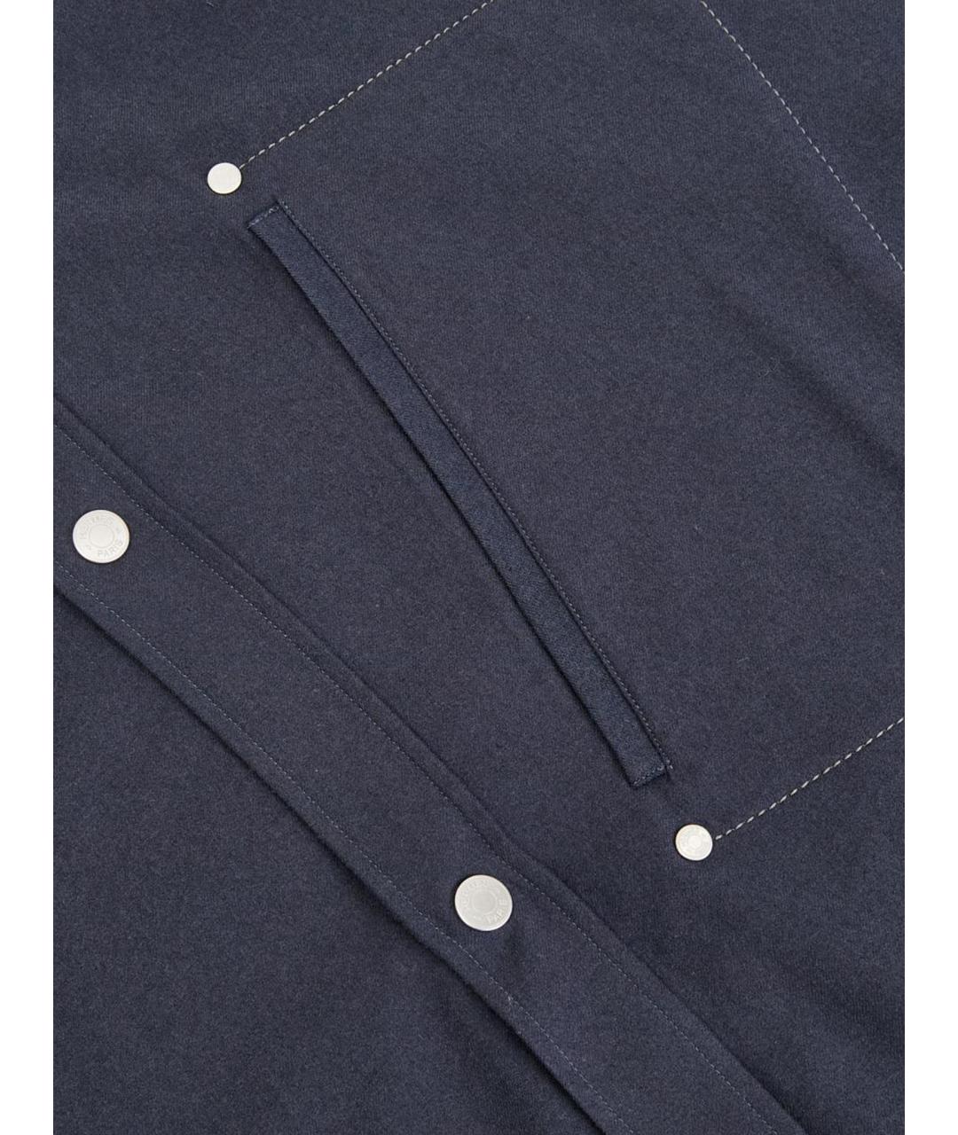 HERMES Синяя шерстяная куртка, фото 5