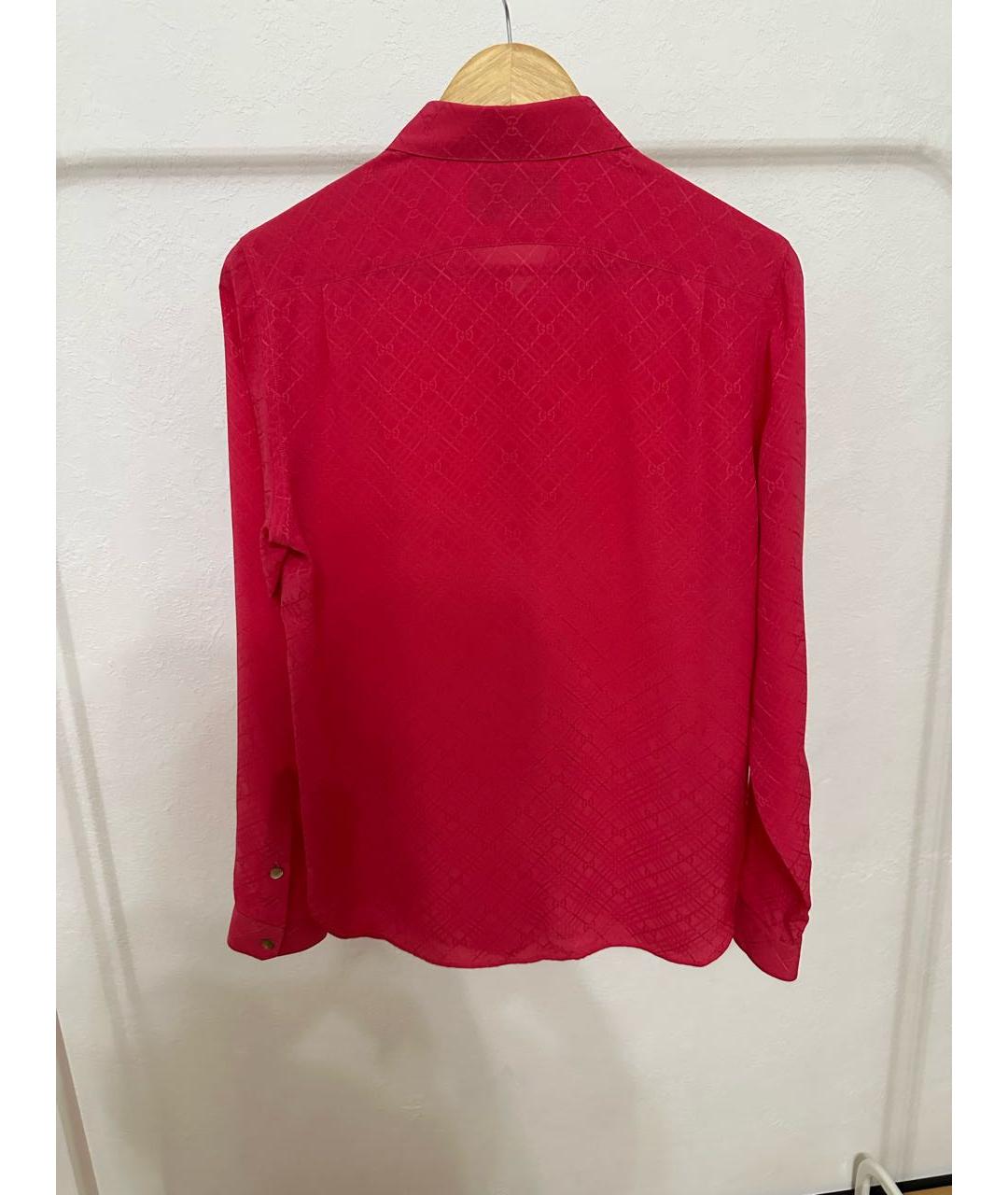 GUCCI Фуксия шелковая рубашка, фото 2