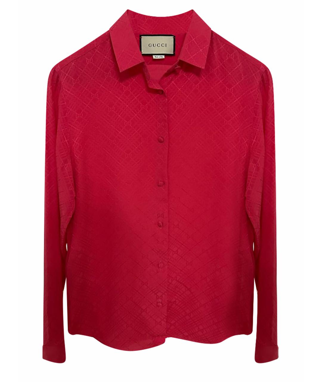 GUCCI Фуксия шелковая рубашка, фото 1
