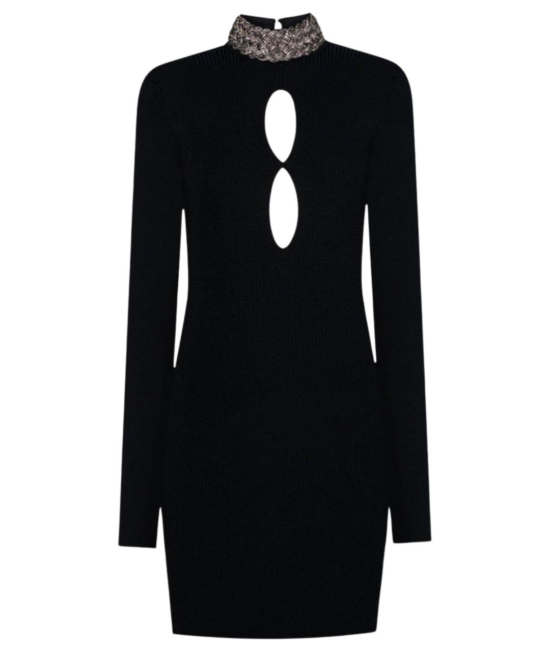 GIUSEPPE DI MORABITO Черное шерстяное вечернее платье, фото 1