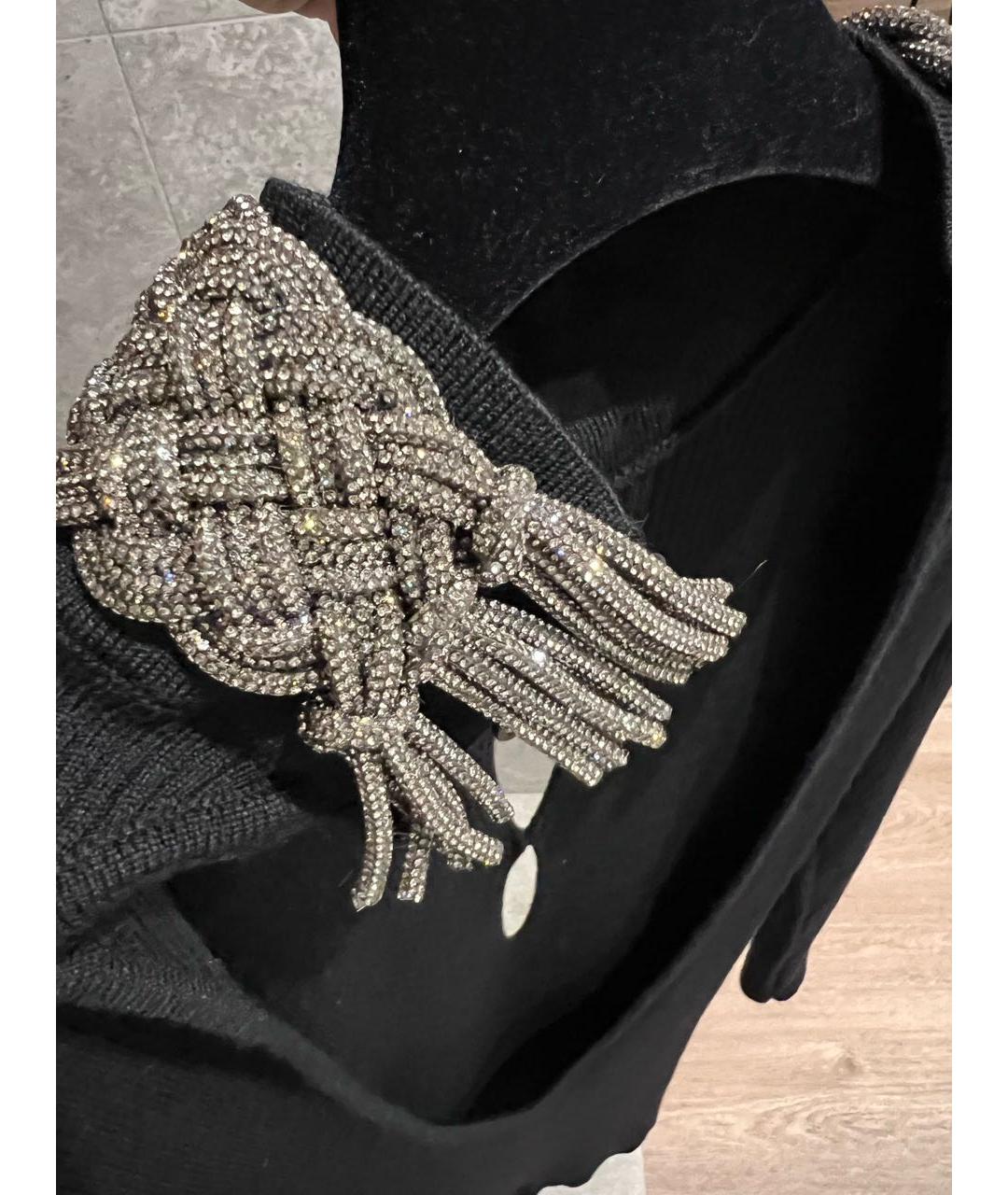 GIUSEPPE DI MORABITO Черное шерстяное вечернее платье, фото 4