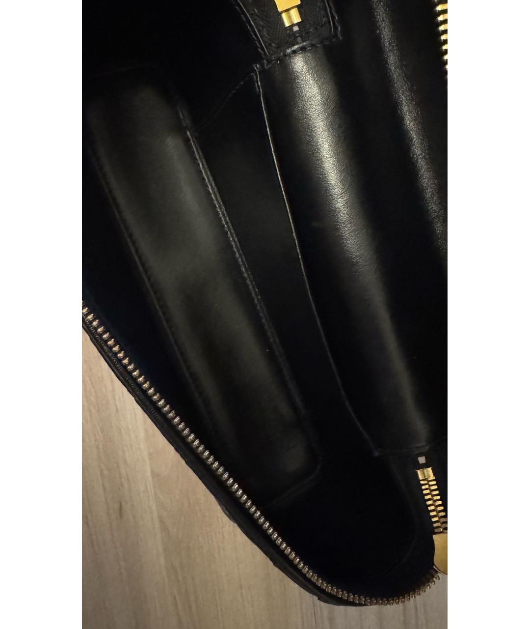 BOTTEGA VENETA Черная кожаная сумка через плечо, фото 3