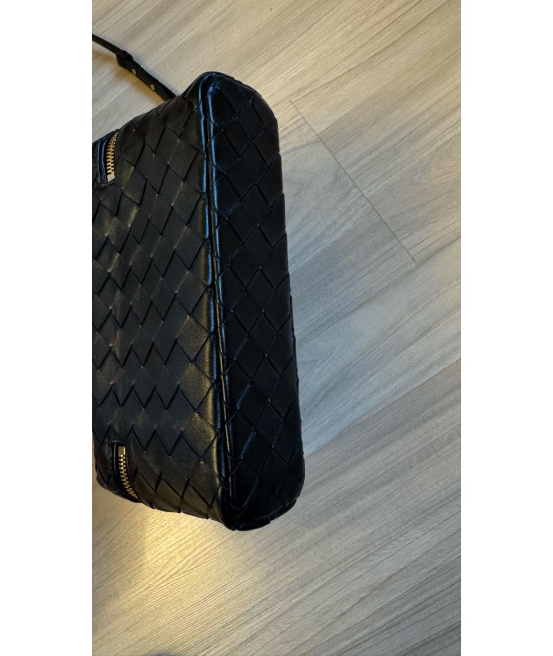 BOTTEGA VENETA Черная кожаная сумка через плечо, фото 7