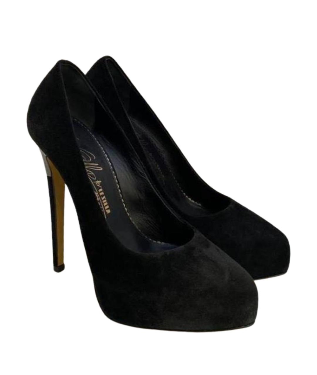 LE SILLA Черные замшевые туфли, фото 1