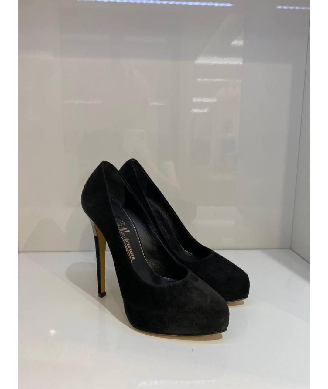 LE SILLA Черные замшевые туфли, фото 4