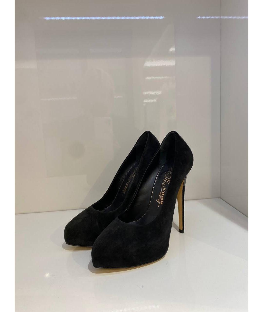 LE SILLA Черные замшевые туфли, фото 2