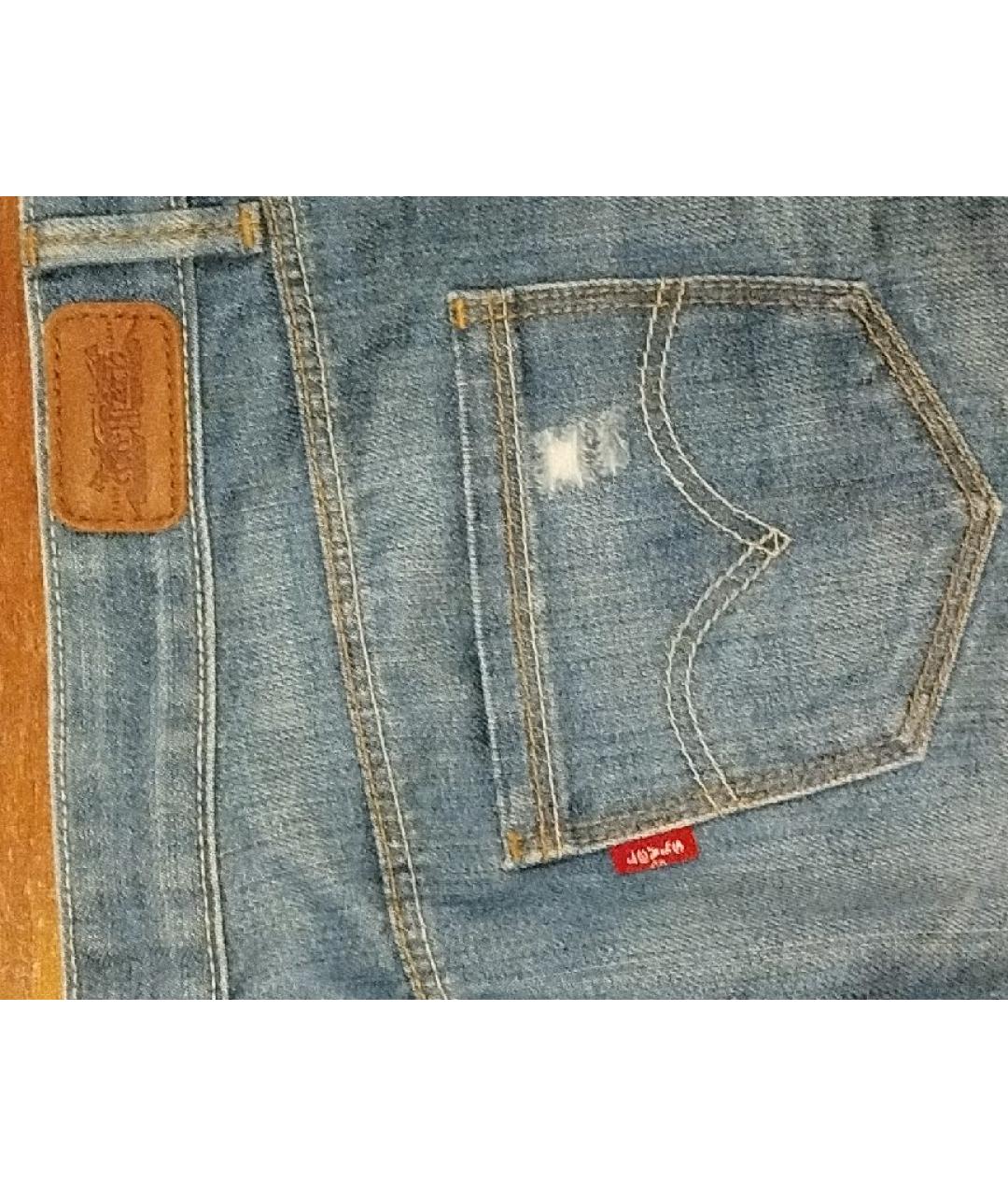 LEVI'S Синяя хлопковая юбка мини, фото 3