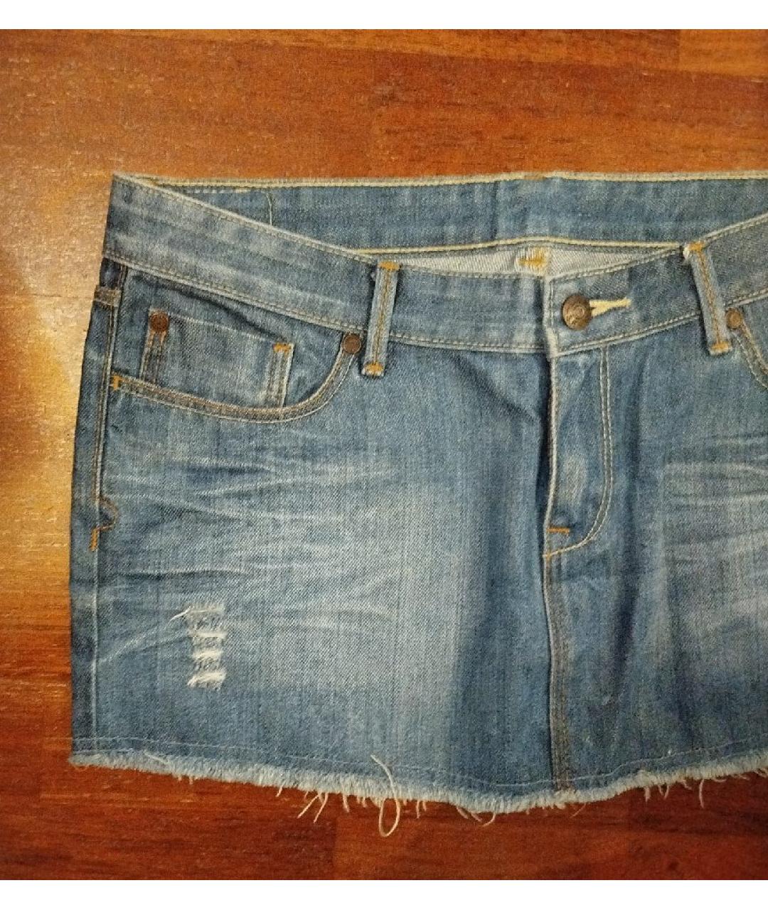 LEVI'S Синяя хлопковая юбка мини, фото 4
