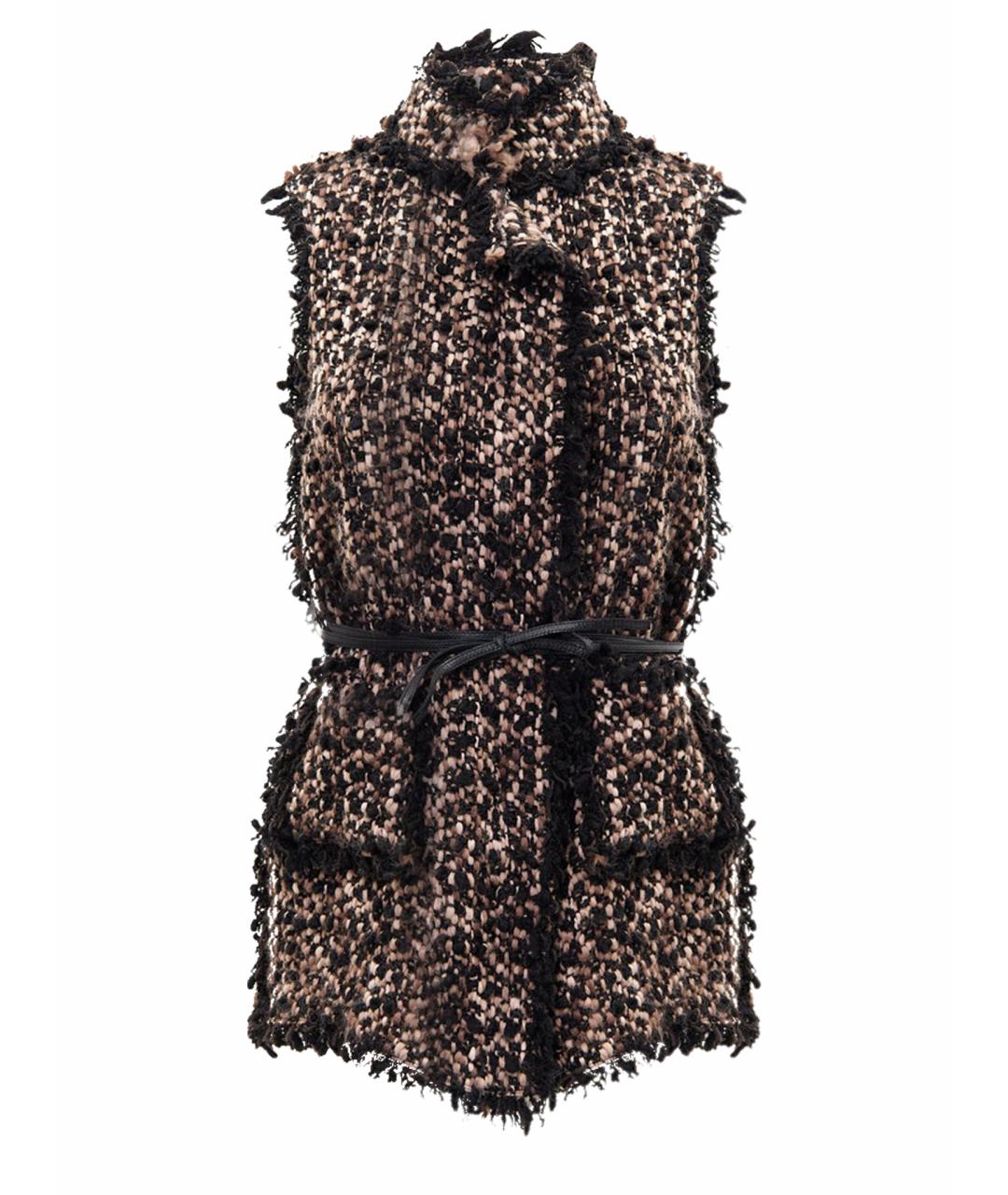 LANVIN Коричневая шерстяная жилетка, фото 1