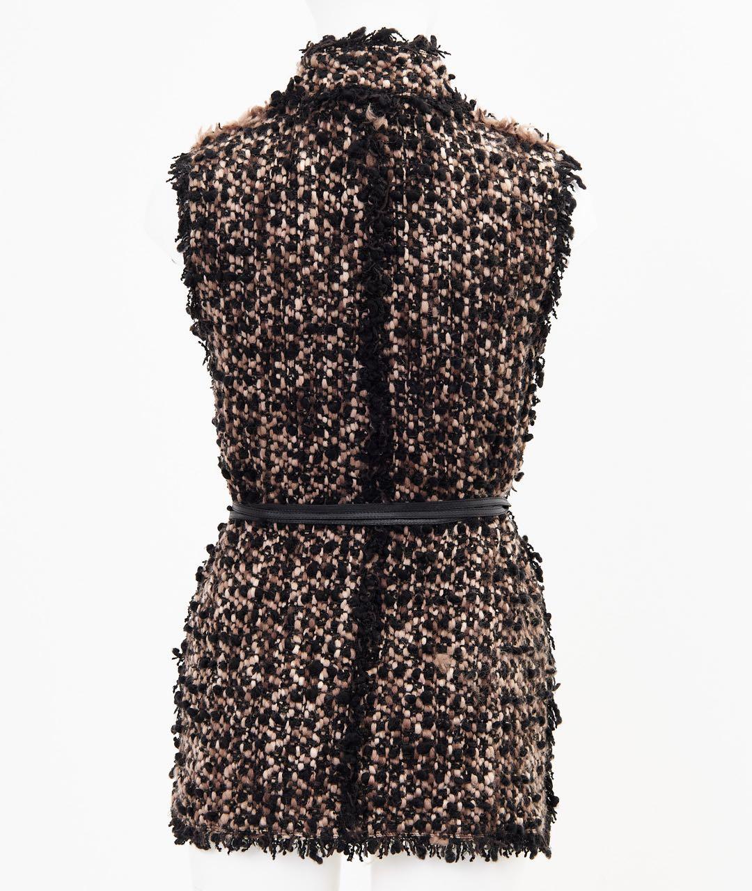 LANVIN Коричневая шерстяная жилетка, фото 2