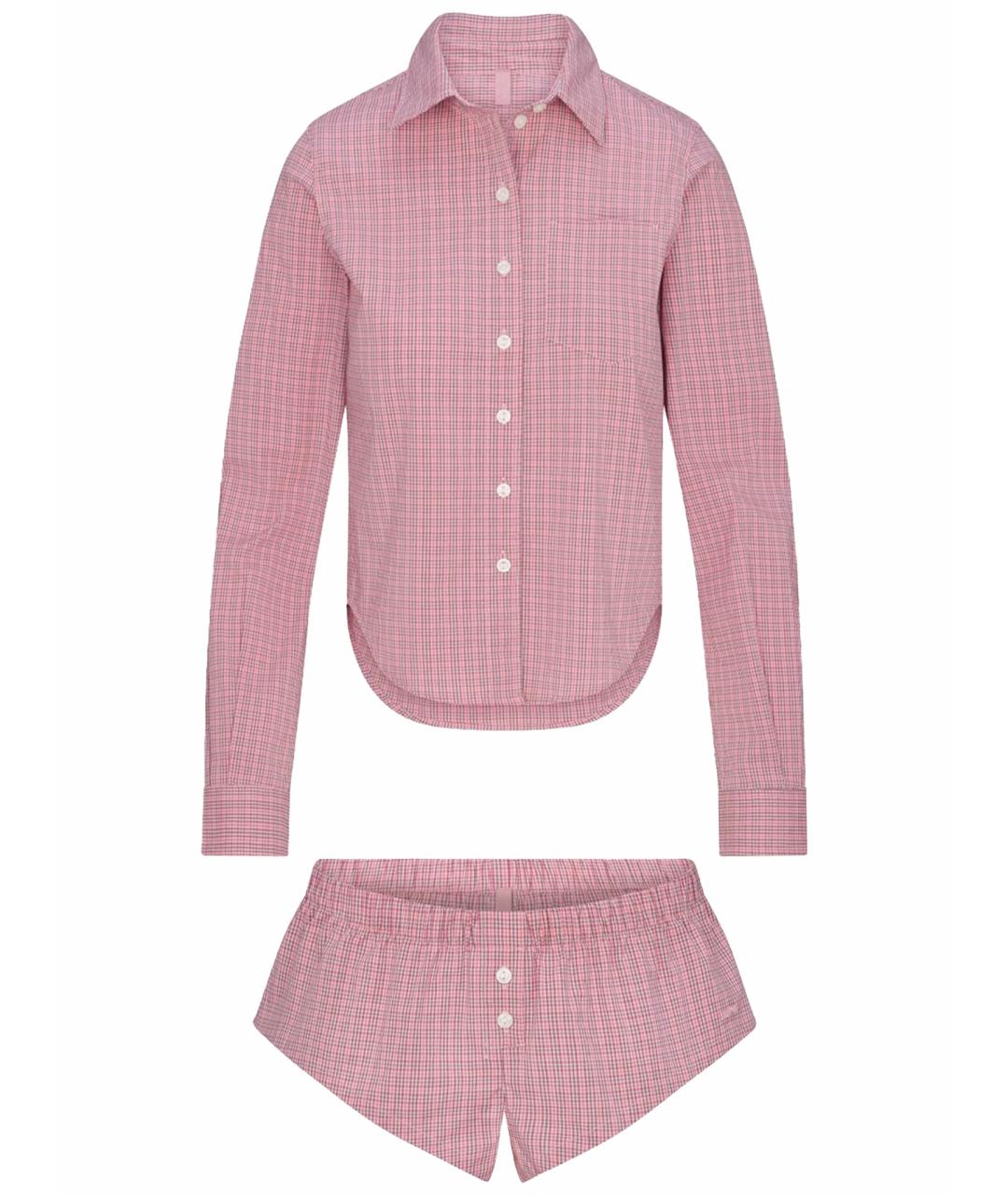 SKIMS Розовая хлопковая пижама, фото 1