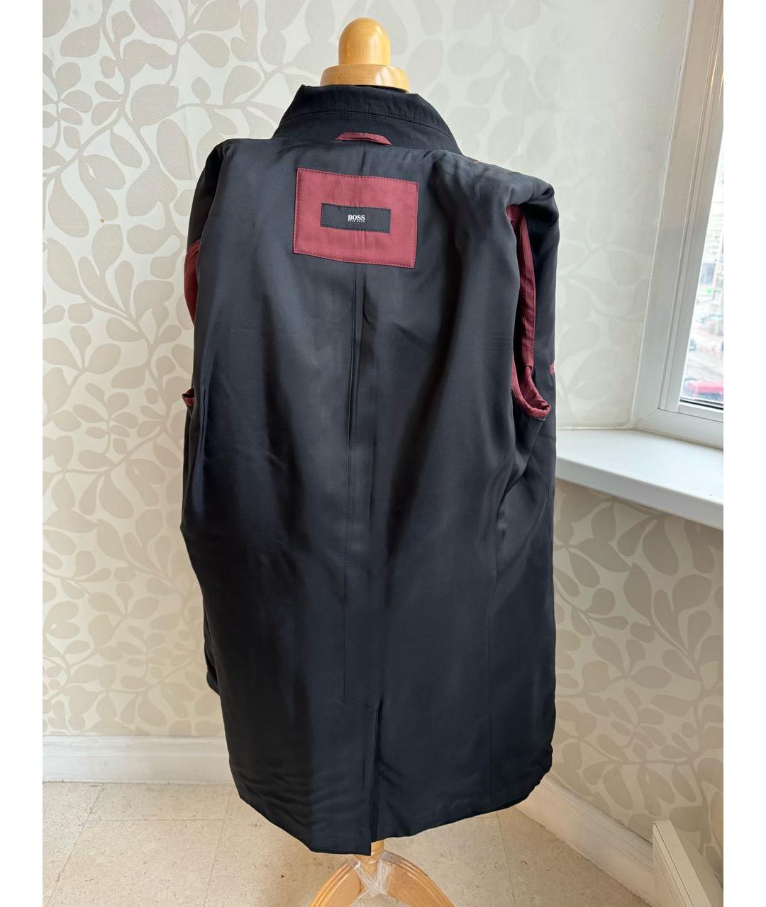 HUGO BOSS Черное шерстяное пальто, фото 4