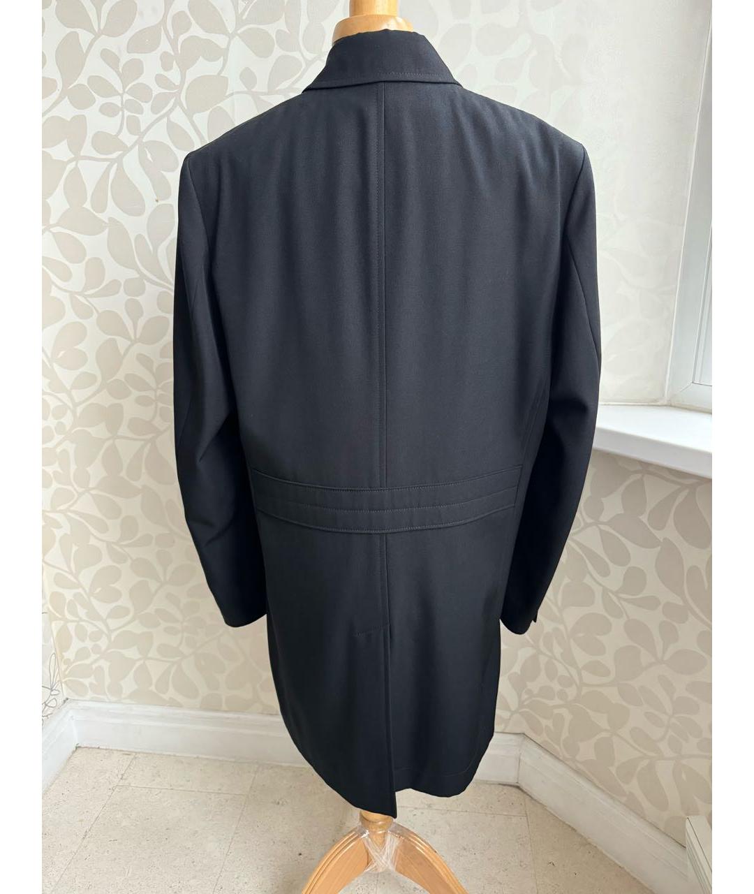 HUGO BOSS Черное шерстяное пальто, фото 2
