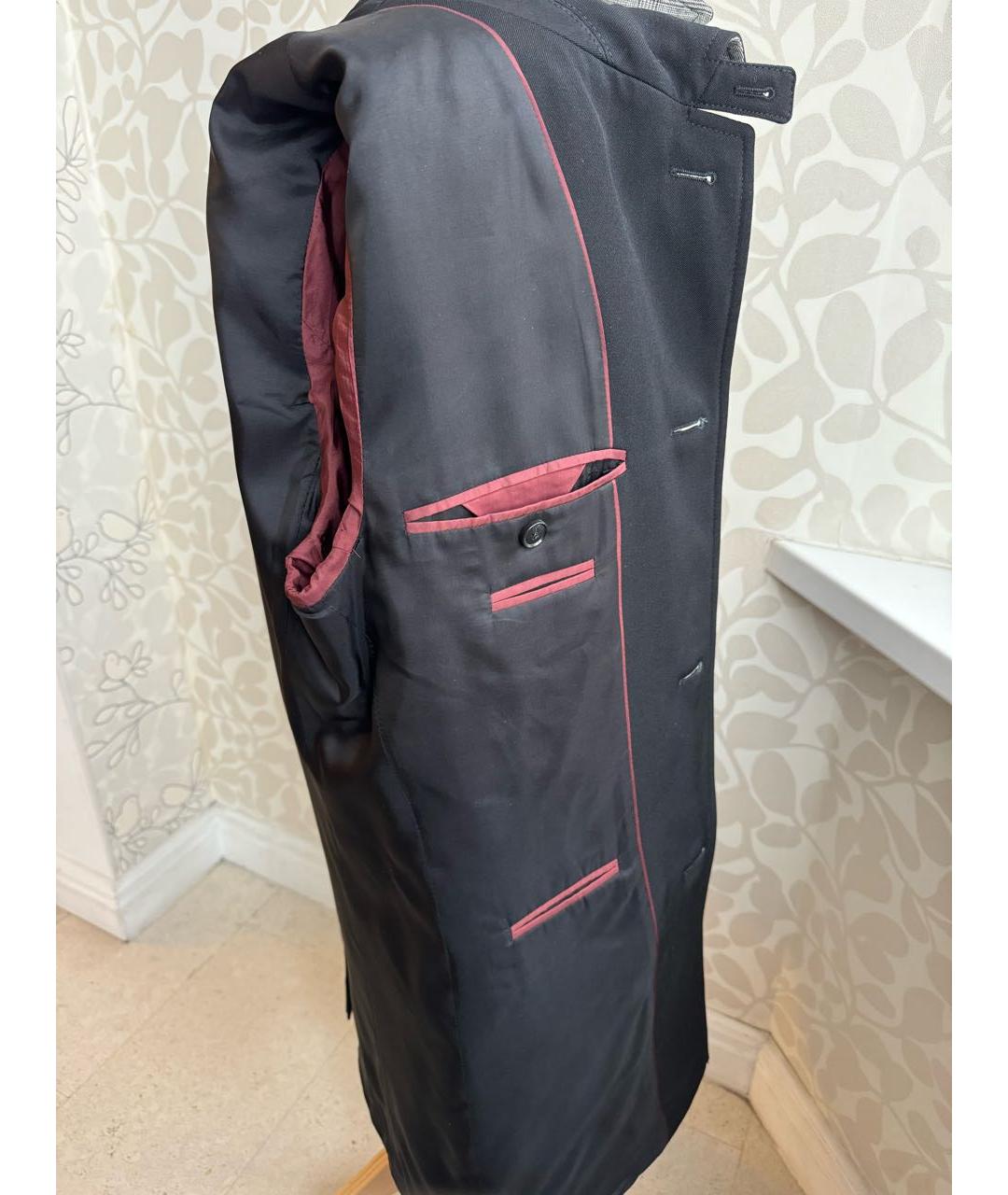 HUGO BOSS Черное шерстяное пальто, фото 6