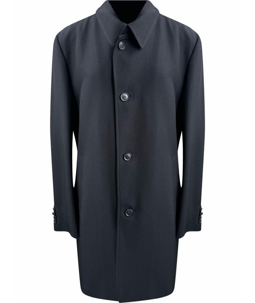 HUGO BOSS Черное шерстяное пальто, фото 1