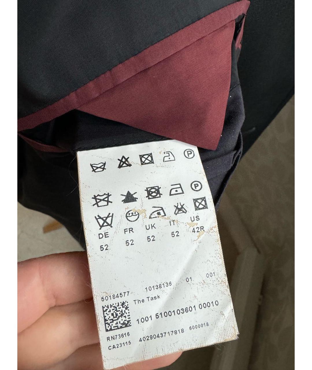 HUGO BOSS Черное шерстяное пальто, фото 7