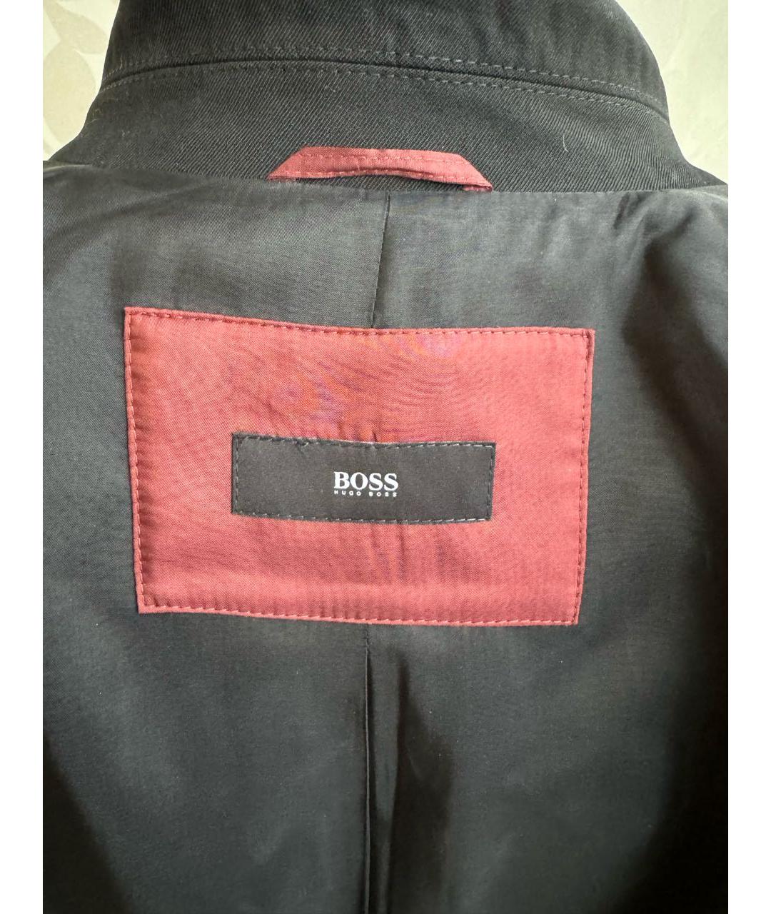 HUGO BOSS Черное шерстяное пальто, фото 5