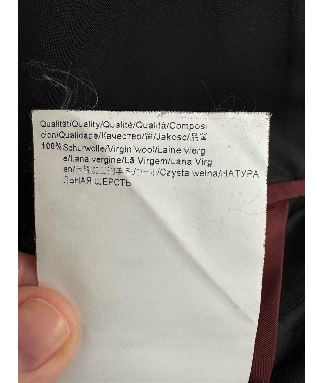 HUGO BOSS Черное шерстяное пальто, фото 8