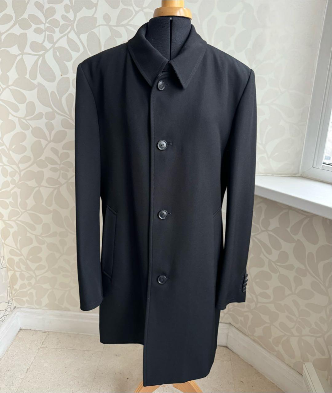 HUGO BOSS Черное шерстяное пальто, фото 9