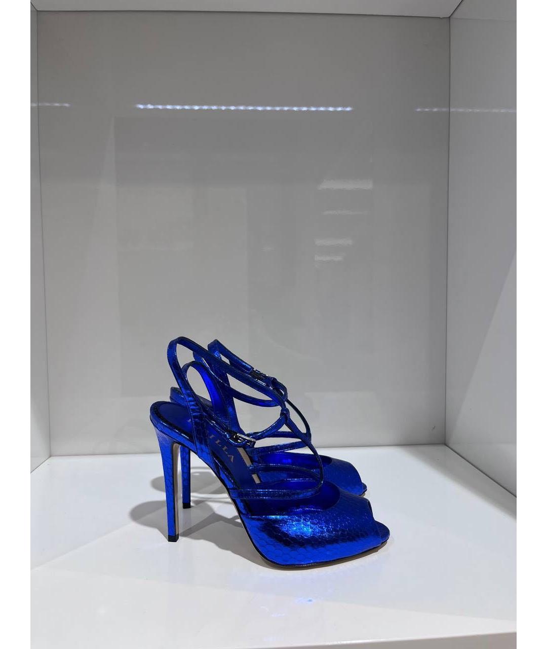 LE SILLA Синие кожаные босоножки, фото 4