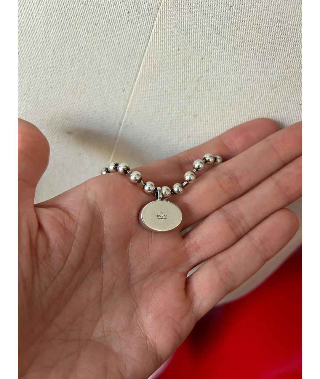 GUCCI Серебряное серебряное колье, фото 6