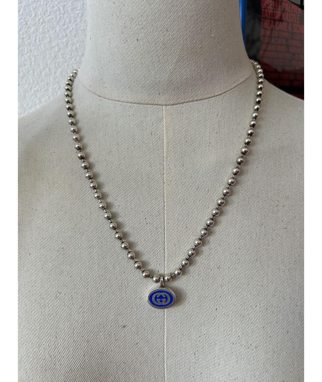 GUCCI Серебряное серебряное колье, фото 2