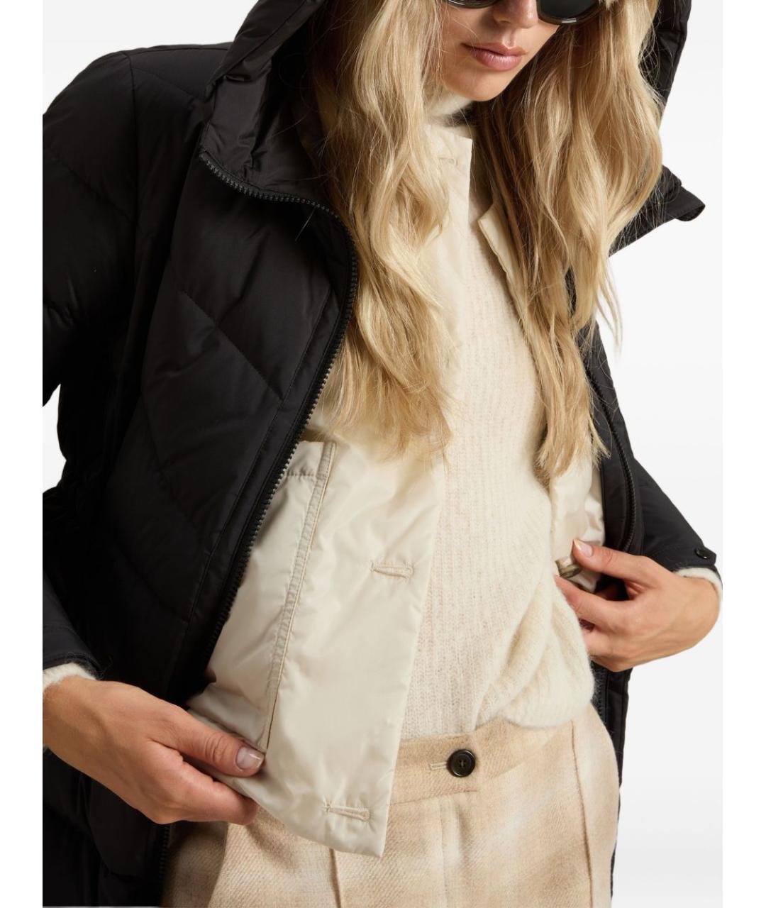 WOOLRICH Черное полиэстеровое пальто, фото 3