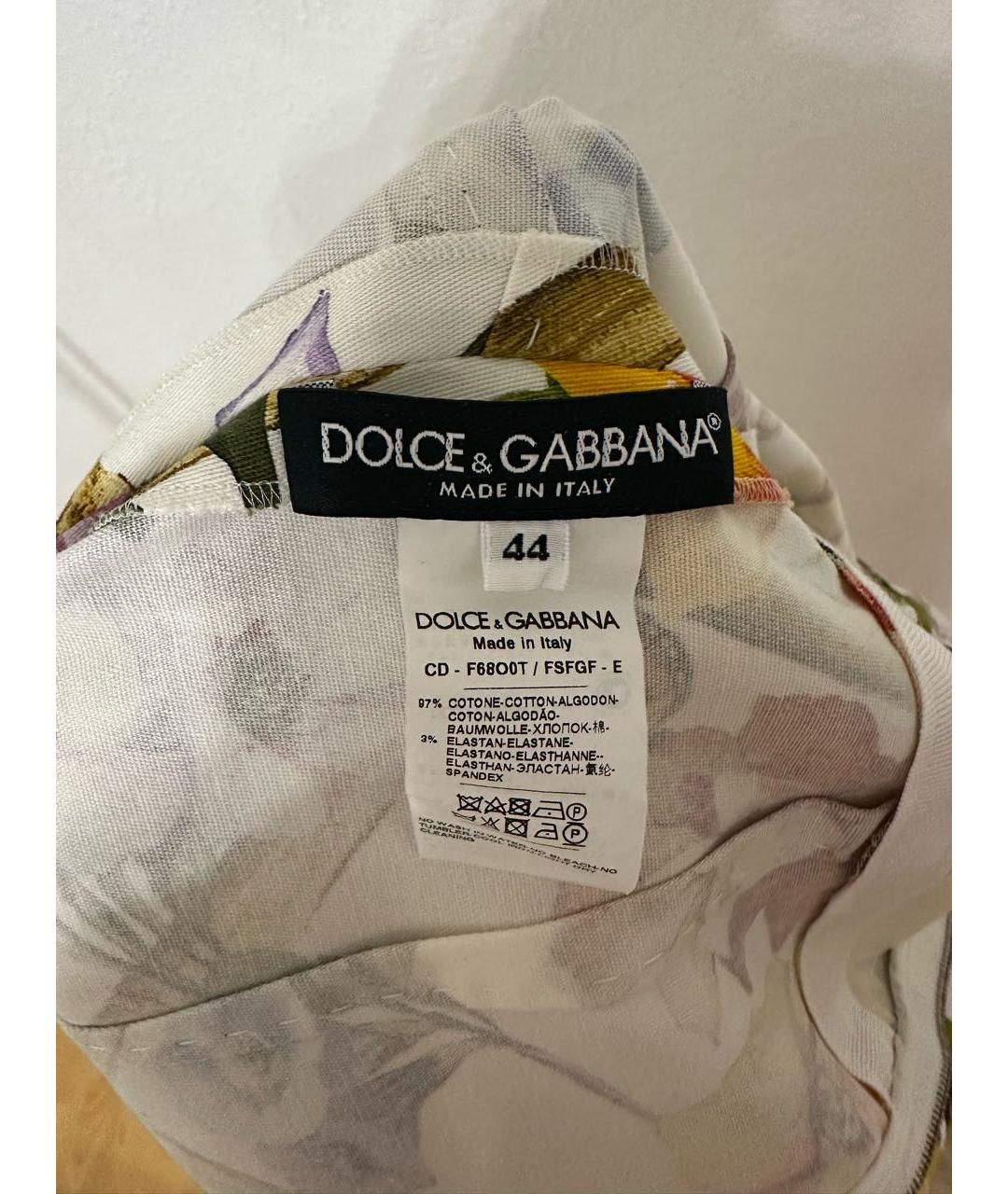 DOLCE&GABBANA Мульти хлопко-эластановый сарафан, фото 5