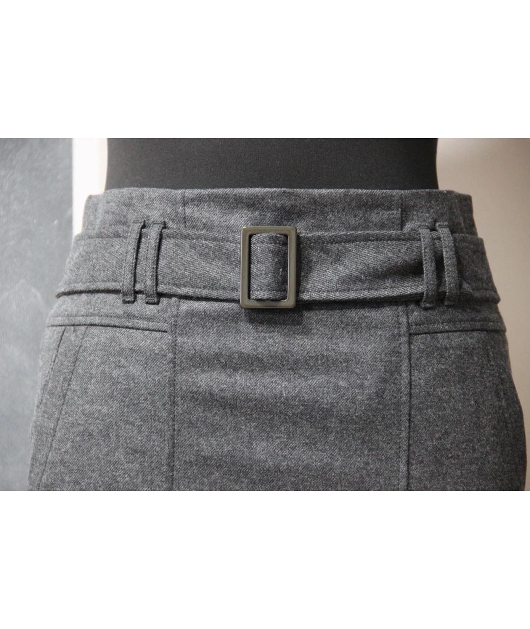 BOGNER Серая шерстяная юбка миди, фото 6