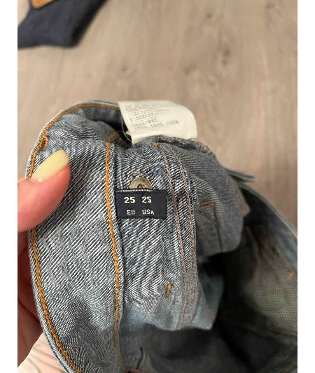 ARMANI JEANS Синие деним шорты, фото 4