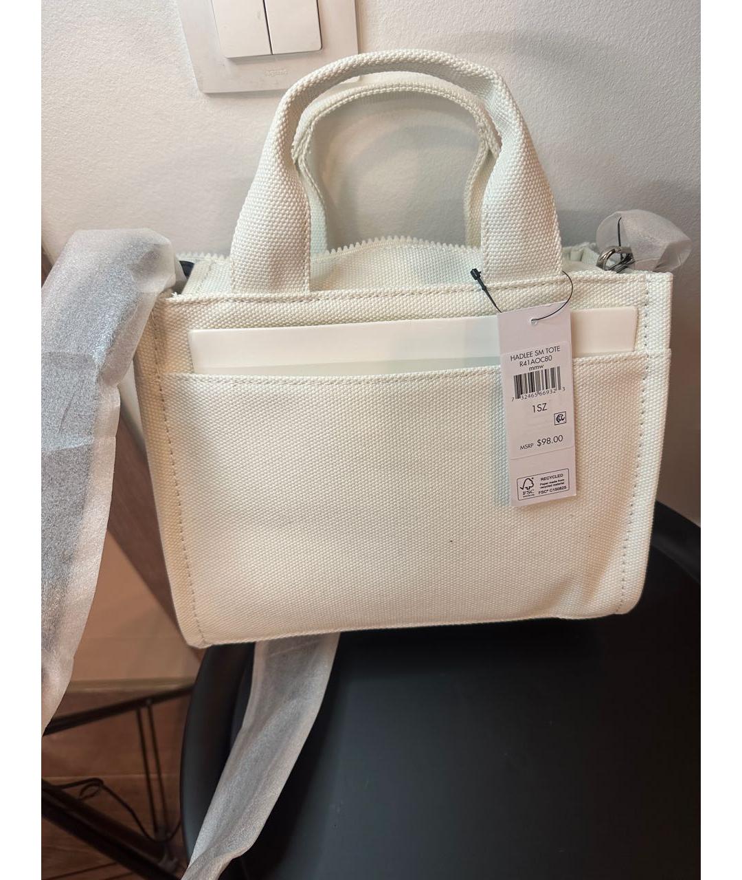 DKNY Белая деним сумка на плечо, фото 3