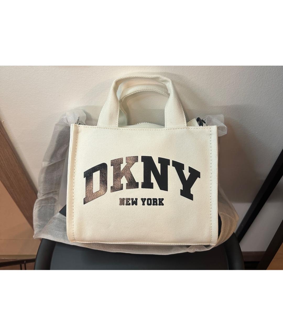 DKNY Белая деним сумка на плечо, фото 8