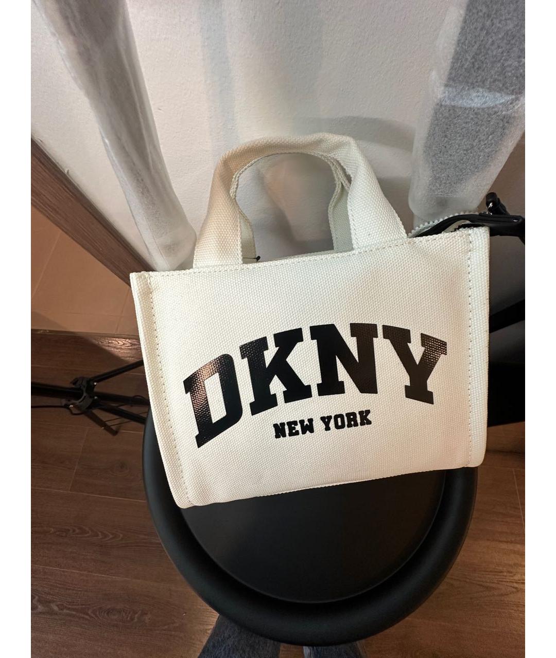DKNY Белая деним сумка на плечо, фото 6