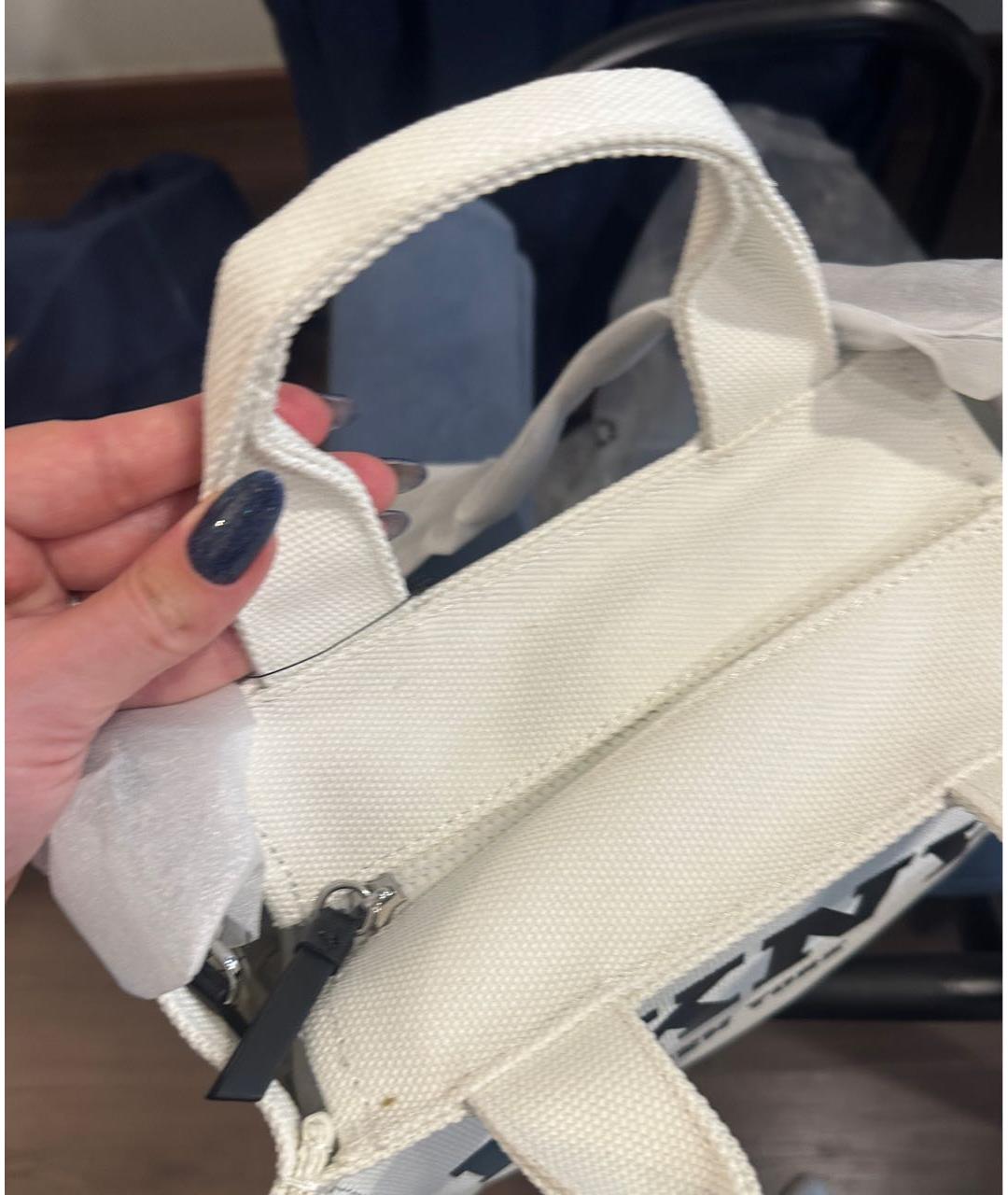 DKNY Белая деним сумка на плечо, фото 5